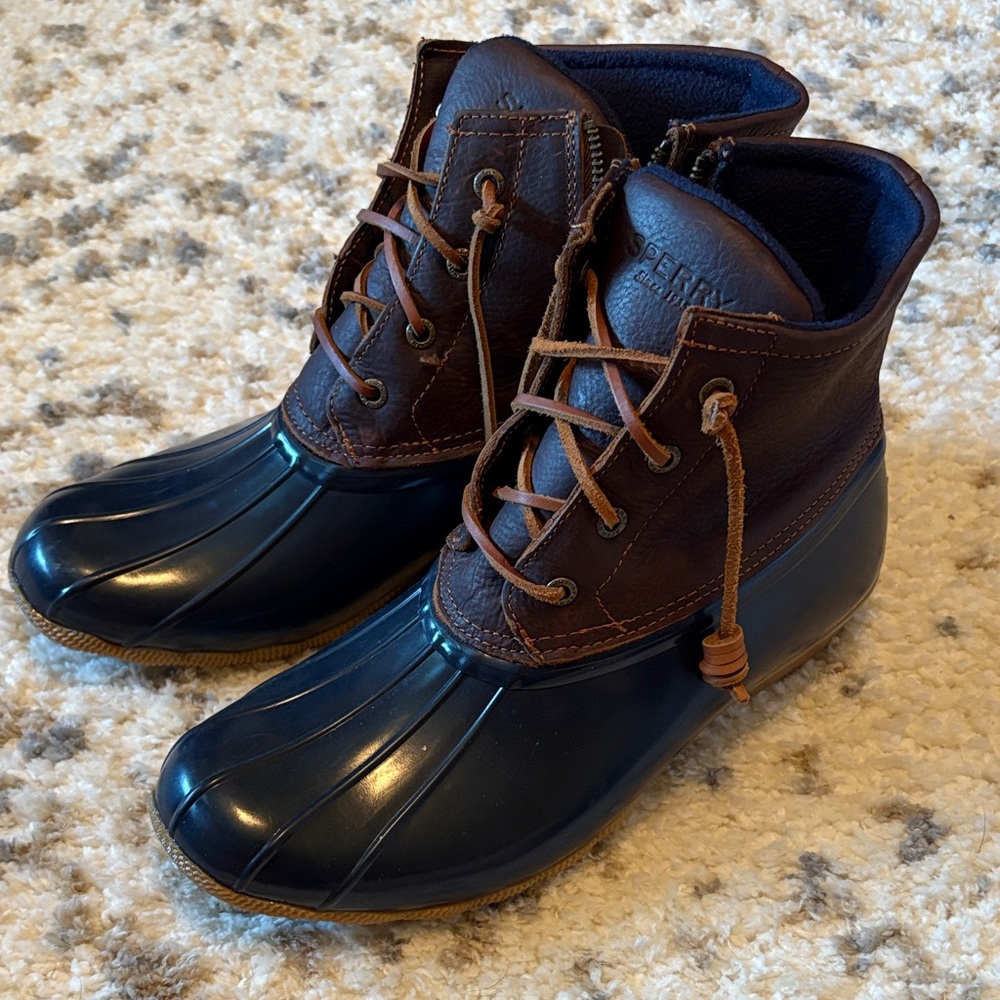 Sperry Dark Brown and Navy Boots